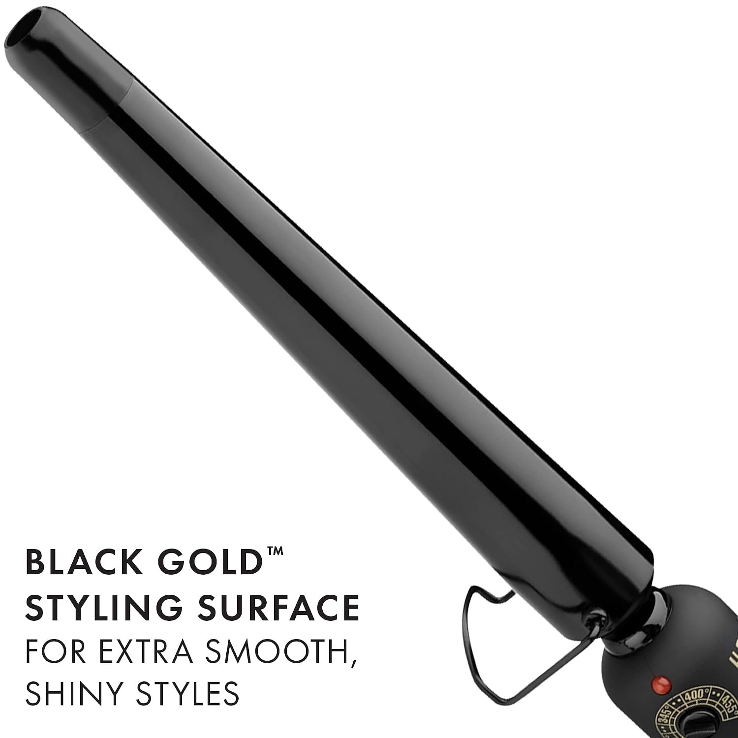 image:imageHOT TOOLS Professional Black Gold XL Tapered Curling Wand for Long Lasting Curls or Waves 1 14 Inches1 Count Pack of 1