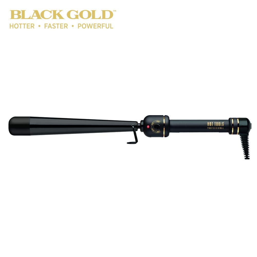 image:imageHOT TOOLS Professional Black Gold XL Tapered Curling Wand for Long Lasting Curls or Waves 1 14 Inches1 Count Pack of 1